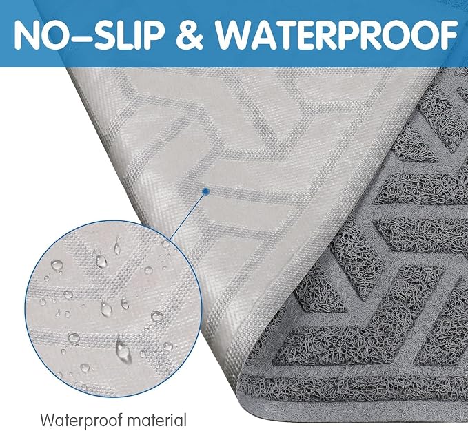 UPSKY Cat Litter Mat, XL Litter Trapping Mat Soft on Kitty Paws, Large Litter - Image 5