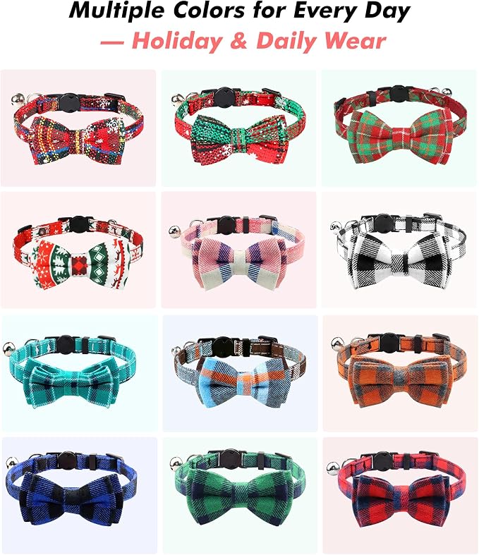 Joytale 2 Pack Christmas Cat Collar - Image 5