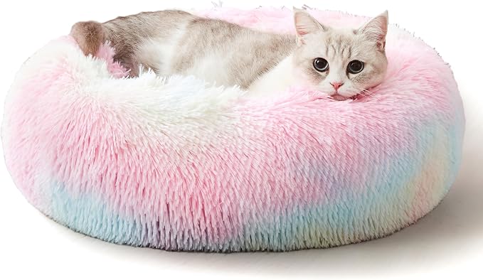 WESTERN HOME WH Calming Dog & Cat Bed, Anti-Anxiety Donut Cuddler Warming Cozy - Image 4