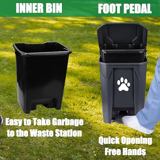 Dog Poop Trash Can for Outdoors, Dog Waste Trash Can for Yard Garden Home - Image 4