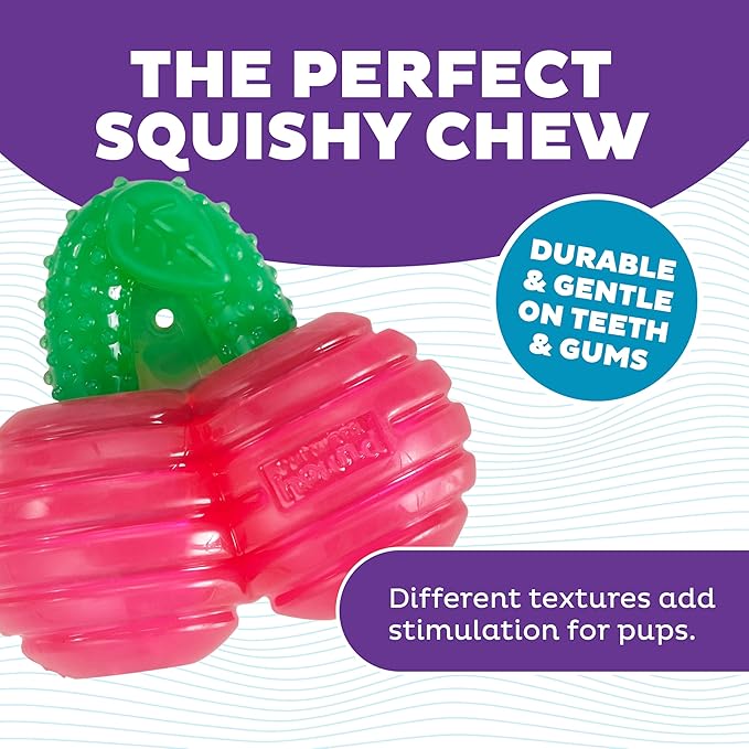 Outward Hound Gummiez Cherries Dog Toy & Treat Stuffer, 4″ x 4″ Cherry-Scent - Image 3