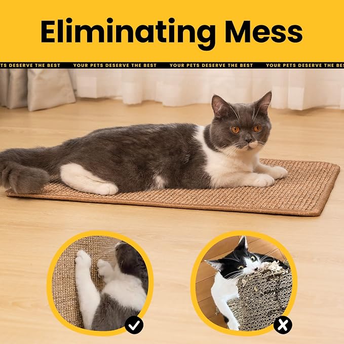 Cat Scratcher Mat, Natural Sisal Cat Scratch Pad - Image 7