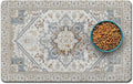 Dog Food Mats for Floors, Absorbent and Quick-Drying Pet Cat Food Mat, by QXWREL