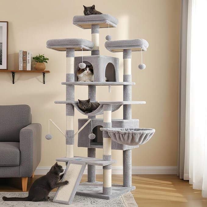 Hey-brother Cat Tree, 71 inches XL Large Cat Tower - Image 7