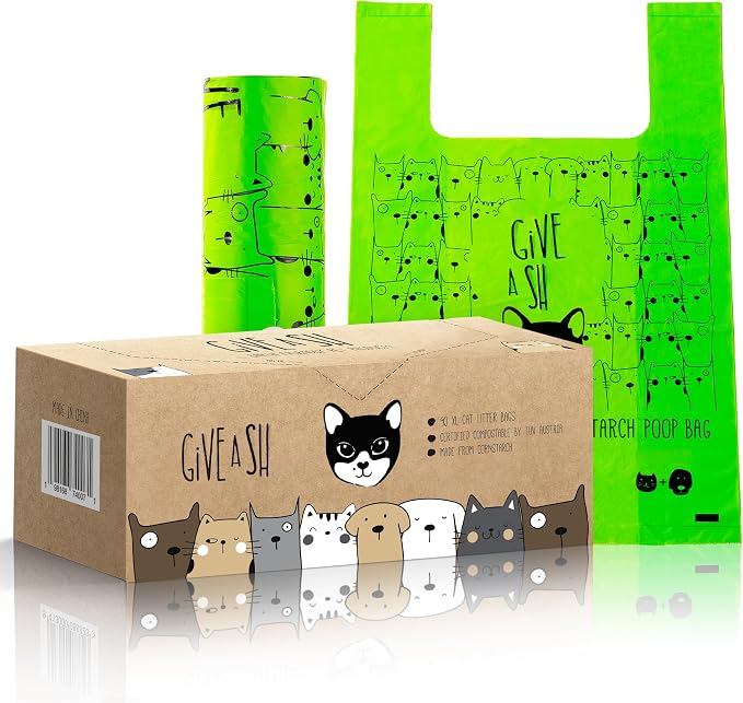 Certified Home Compostable Cat Litter Bags by GAS