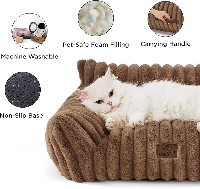 Bedsure ComfyFleece™ Cute Cat Couch - Image 5