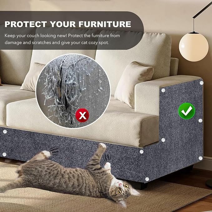 78.7"X15.8" Self-Adhesive Cat Scratching Mat - Image 2