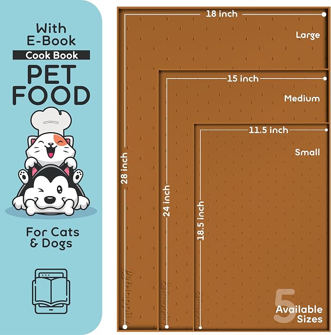 Dog Food Mat - 28x18 Raised Edges Dogs Mat - Image 2