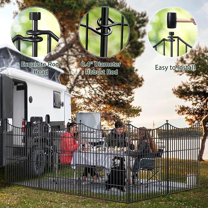 5 Panels No Dig Dog Fence Outdoor - Image 5