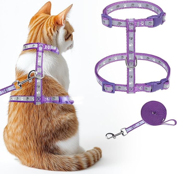 KOOLTAIL Cat Harness and Leash Set, Escape Proof Adjustable Kitten Harness by KOOLTAIL