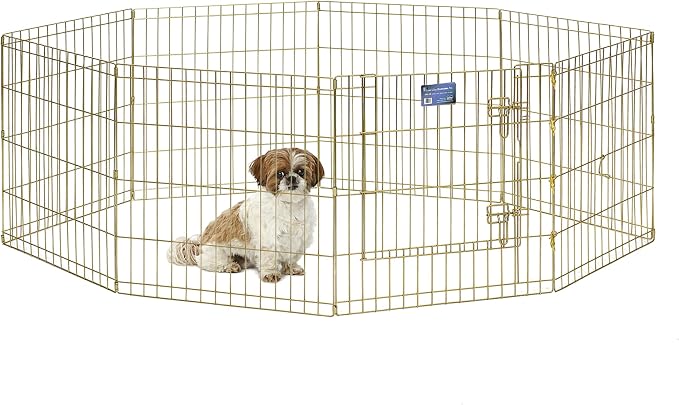 MidWest Homes for Pets Folding Metal Puppy / Dog Exercise Pen, Indoor/Outdoor by MidWestHomesForPets