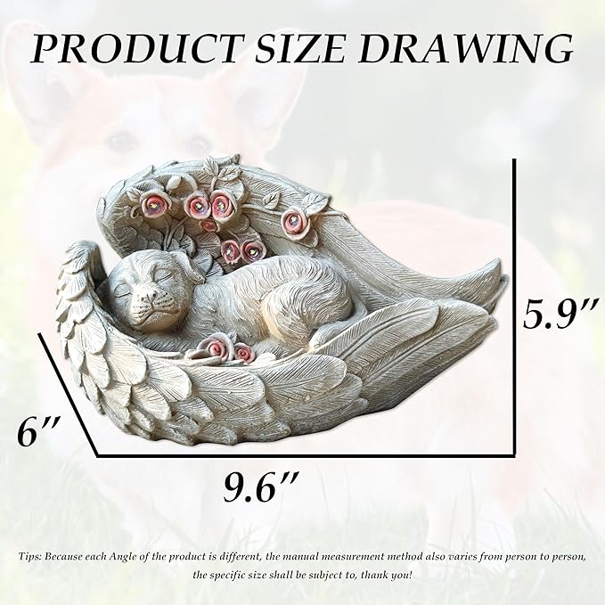 Solar Dog Garden Statues Outdoor Décor- Dog Figurines Solar LED Light Lawn - Image 4