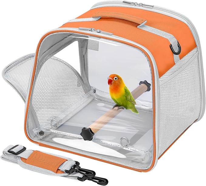 Suertree Small Bird Carrier, Large Window Travel Cage by Suertree