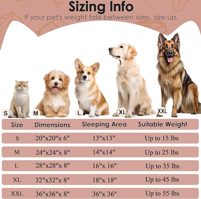 Dogs Bed for Small Dogs, Anti-Anxiety Washable Round Bed - Image 2