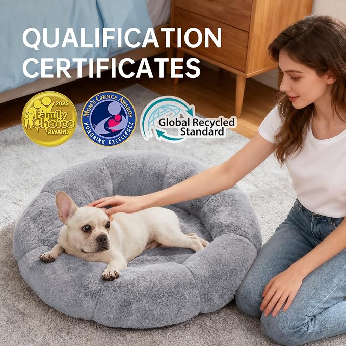 OhGeni 31 inches Calming Donut Orthopedic Dog & Cat Bed - Image 5