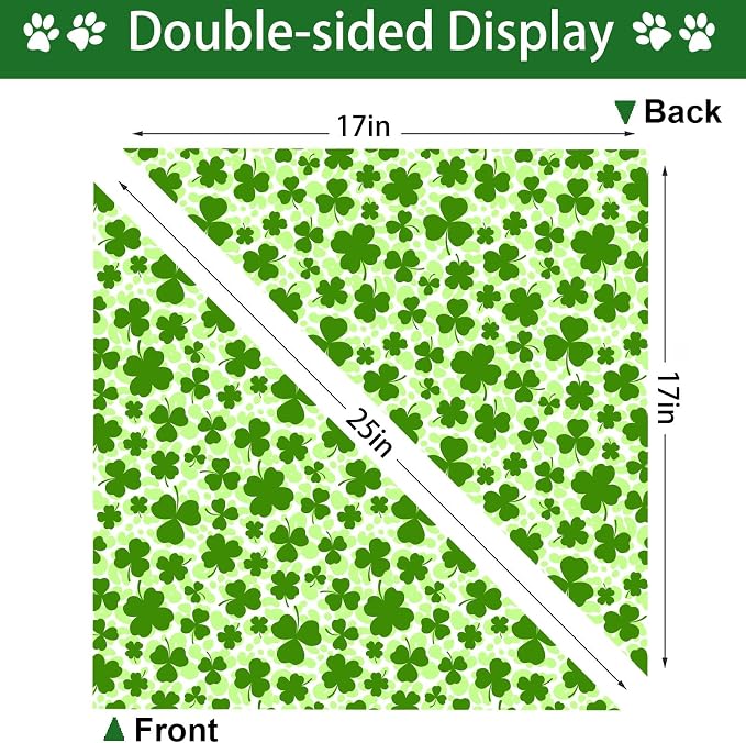 St. Patrick's Day Dog Bandana, 2 Pack Adjustable Holiday Party Pets Saint - Image 5
