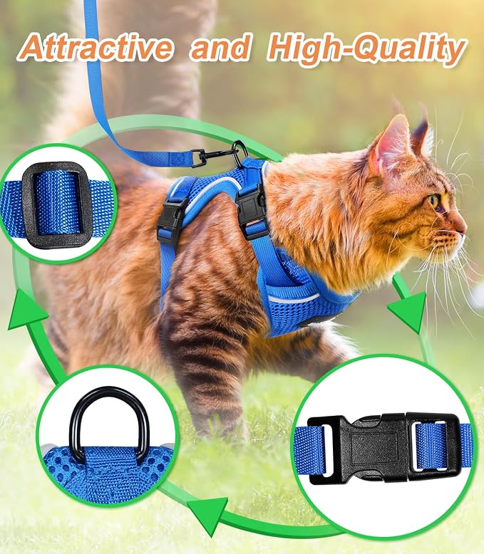 Halypet Cat Harness and Leash Set Escape Proof Soft Adjustable Cat Leash - Image 5