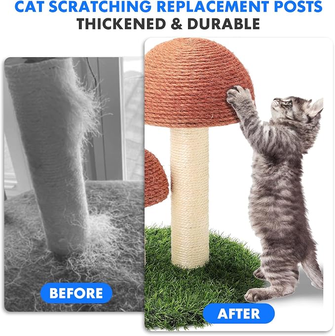 PowerKing Thick Natural Sisal Replacement Scratching Post, 15.7" Length - Image 3