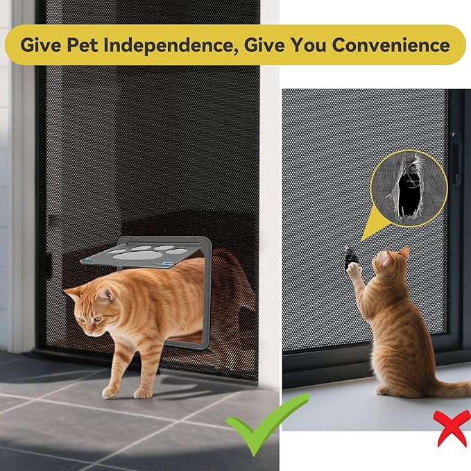 PETLESO Dog Door for Screen Door, Cat Door Screen Small Dog Door Insert for - Image 2