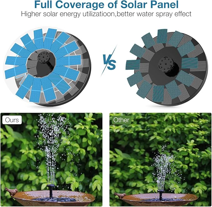 AISITIN Outdoor Solar Garden Fountain 3.5W Solar Pump Outdoor Pond - Image 5