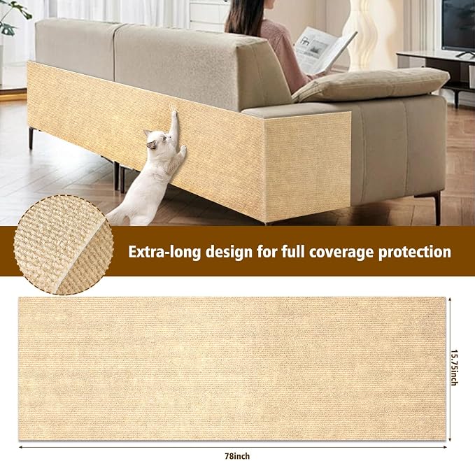 Cat Scratch Furniture Protector – DIY Climb Scratch Mat, Cat Scratch Pad - Image 3