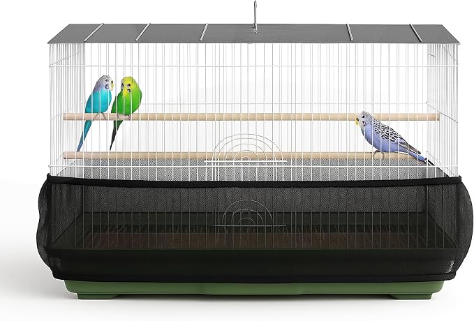 Universal Bird Cage Seed Catcher Universal Mesh Skirt Cover Stretchy Small by TweetinginStyle