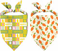 Easter Dog Bandana, 2 Pack Adjustable Holiday Party Pets Easter Egg Bandana by XGXHZYLC