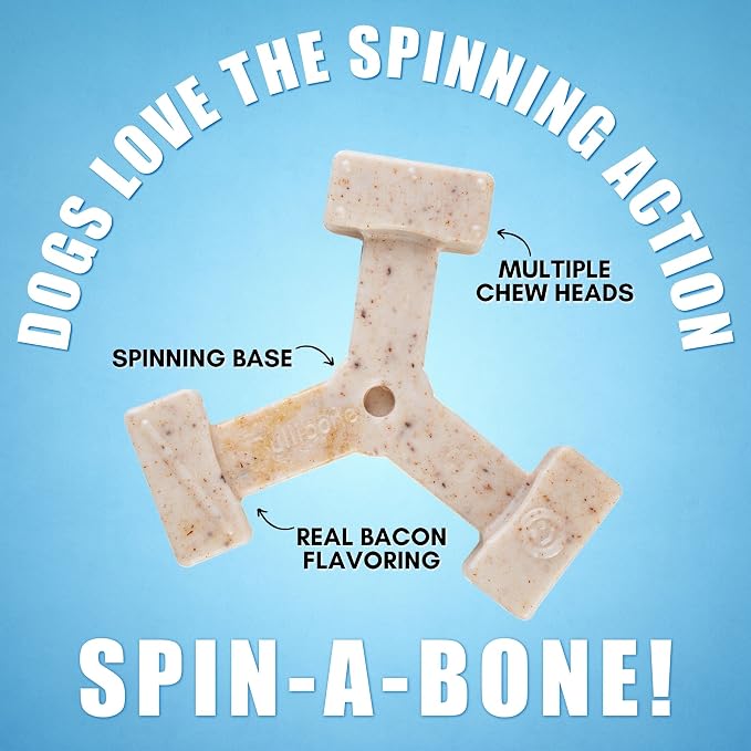 Bullibone Nylon Dog Chew Toy Spin-a-Bone - Image 4