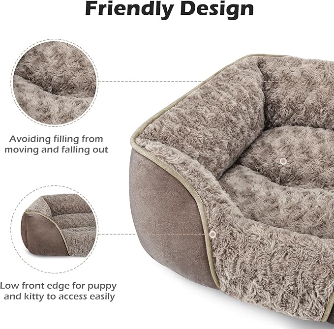 INVENHO Small Dog Bed Rectangle Washable Orthopedic Soft Calming Sleeping - Image 5