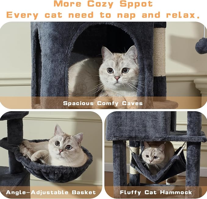 Cat Tree, 70-Inch Cat Tree Tower - Image 4