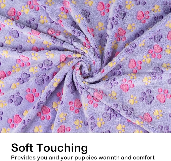 Dono 1 Pack 3 Dog Blankets, Soft Fluffy Fleece Pet Blanket Warm Sleep Mat Paw - Image 5