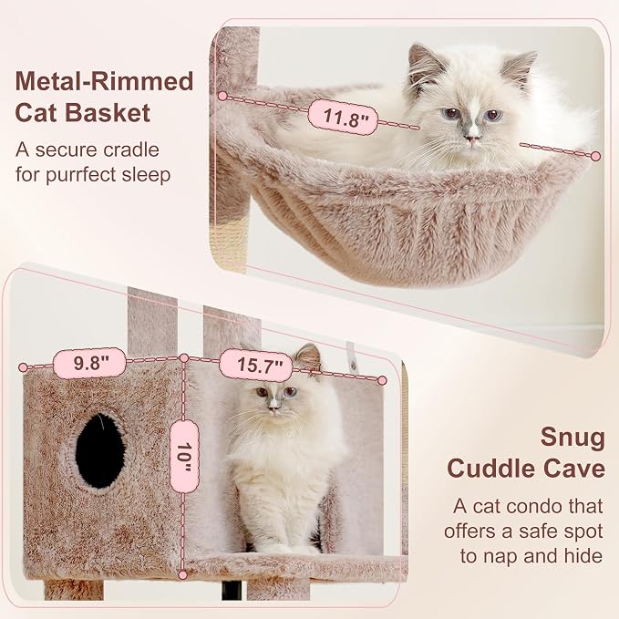 Heybly Cat Tree, 45.3-Inch Cat Tower - Image 5