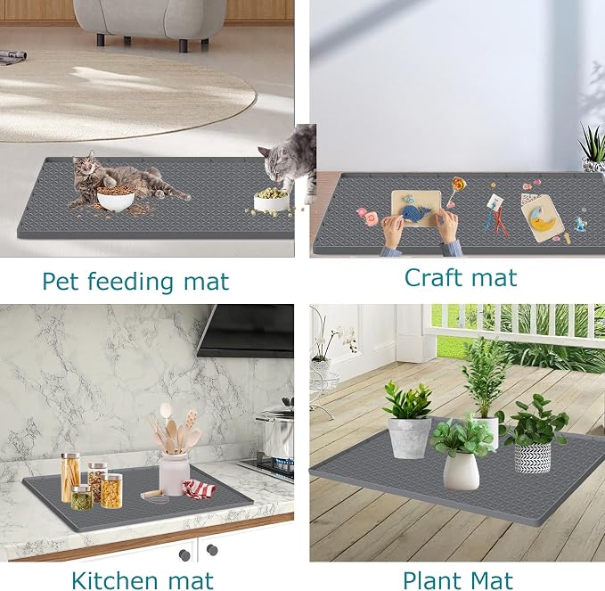 Cat Litter Mat for Litter Box, Silicone Large Cat Litter Trapping Mat - Image 5