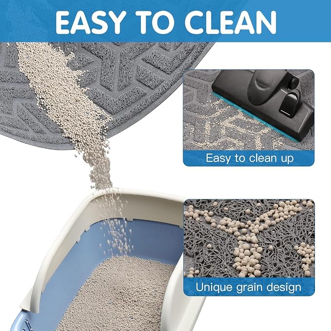UPSKY Cat Litter Mat, XL Litter Trapping Mat Soft on Kitty Paws, Large Litter - Image 4