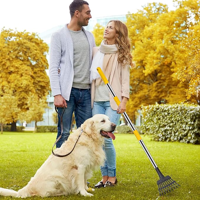 Niubya Pooper Scooper for Dogs, Metal Poop Scooper Tray and Rake Set - Image 7