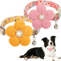 Medium Dog Collar with Flower, Dog Collars by COZIRAE