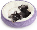 Love's cabin Round Donut Cat and Dog Cushion Bed, 25in Pet Bed by Lovescabin