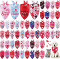 Chunful 50 Pcs Valentine's Day Dog Bandana Bulk by Chunful