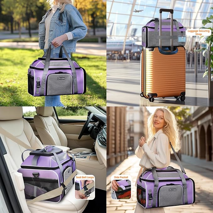 Petskd Top-Expandable Pet Carrier 19x13x9 Inches Southwest Allegiant Airlines - Image 7