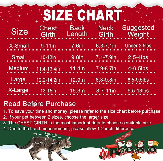 Dog Christmas Sweater Pet Winter Warm Coat Pajamas Small Dog Sweaters Christmas - Image 3