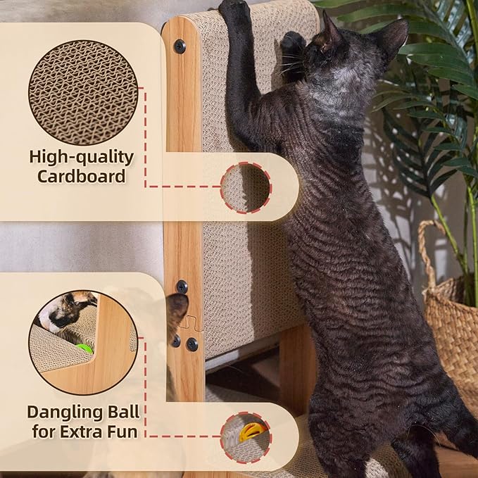 Nekosan T-Shaped Cat Scratcher for Indoor Cats, Double-Sided Furniture Protector - Image 4