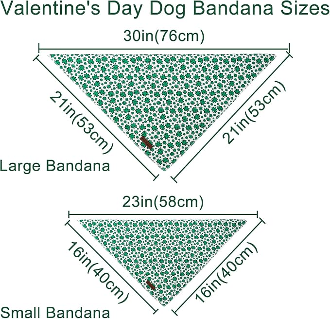 St. Patrick's Dog Bandana, UP URARA PUP Shamrock Triangle Bid Scarf - Image 2
