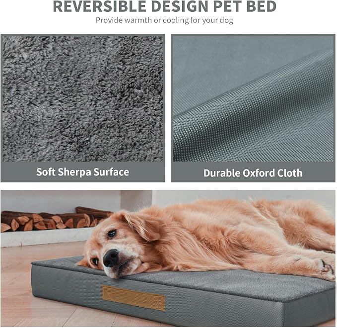 Orthopedic Dog Crate Bed for Extra Large Dogs, XXL Waterproof Comfort Pet Bed - Image 6