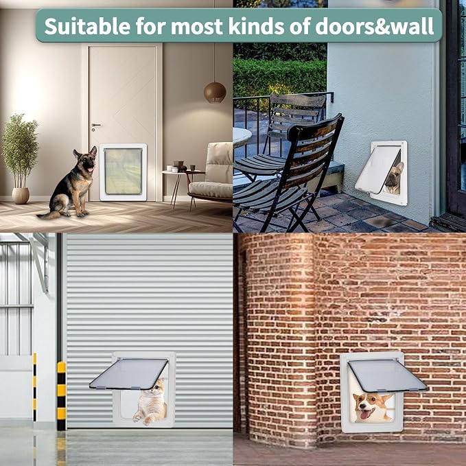 Large Doggie Door with Magnetic Locking Panel - Image 7