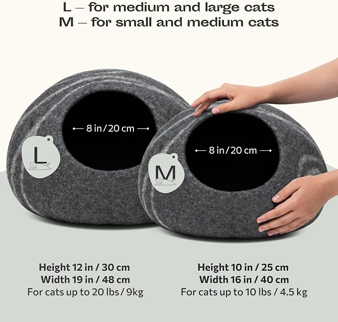 MEOWFIA Cat Cave – Premium Felt Cat Bed - Image 2