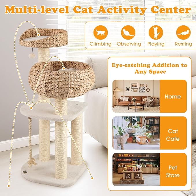PETSITE 41 Inch Modern Cat Tree - Image 8