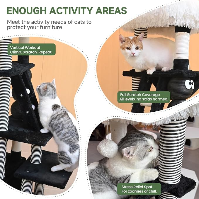 Cat Tree, 50.7in Multi-Level Cat Tower - Image 7