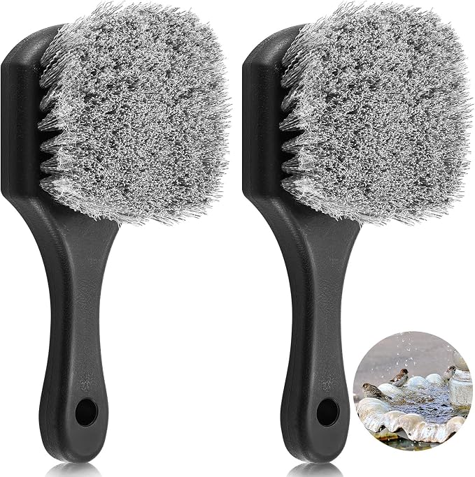 2 Pcs Bird Bath Cleaning Brush Hard Bristle Stiff Bristle Brush by CroBlissful