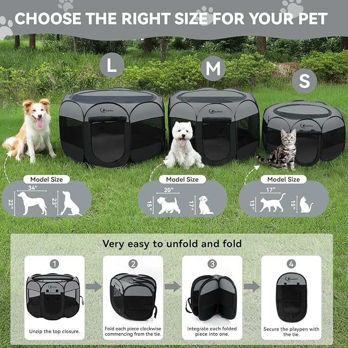 Dog Cat Playpen, Puppy Pet Playpen Indoor - Image 2