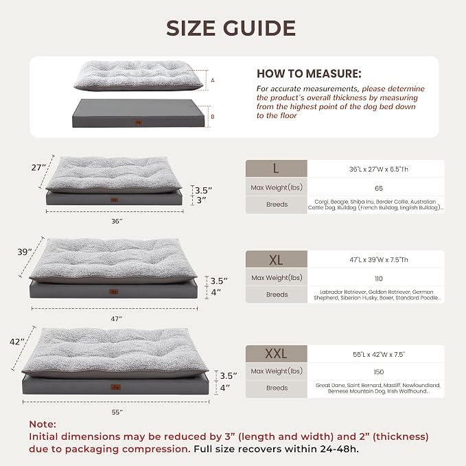 2-Pack Waterproof Dog Bed Medium Size Dogs, Plush Cushion & Orthopedic - Image 4